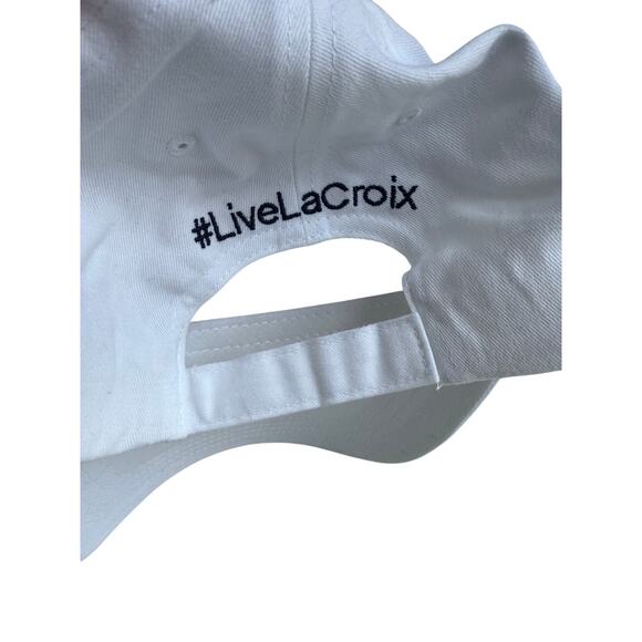 LaCroix Baseball Cap in White with Embroidered Grapefruit Flavor Can - Picture 5 of 6